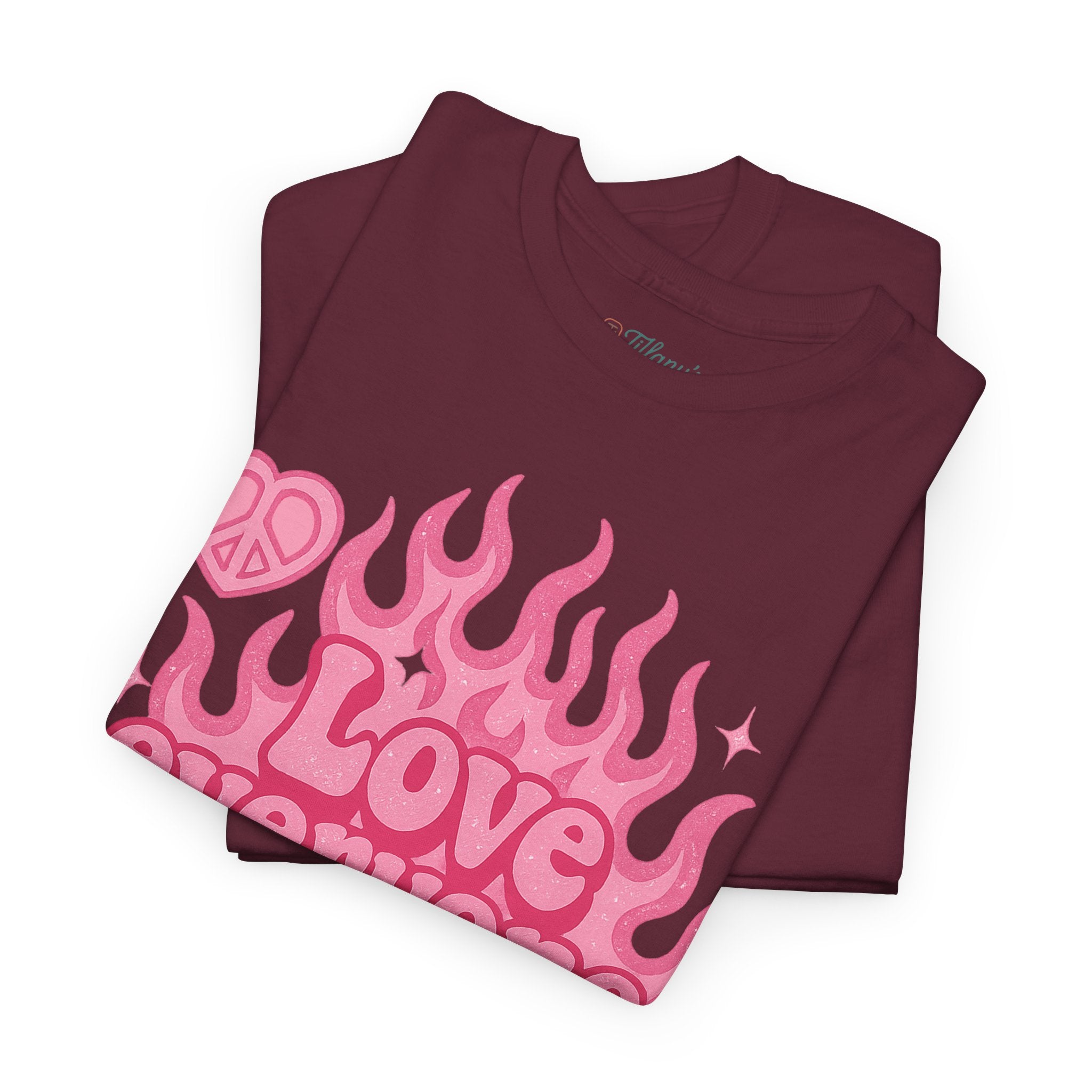 Love Everyone Unisex Heavy Cotton Tee - Peace & Love Graphic T-Shirt Inclusivity Unisex