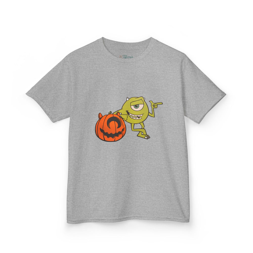 Halloween Kids Tee with Fun Pumpkin Design, Spooky Outfit, Trick or Treat Shirt, Kids Halloween Apparel, Cute Halloween Costume
