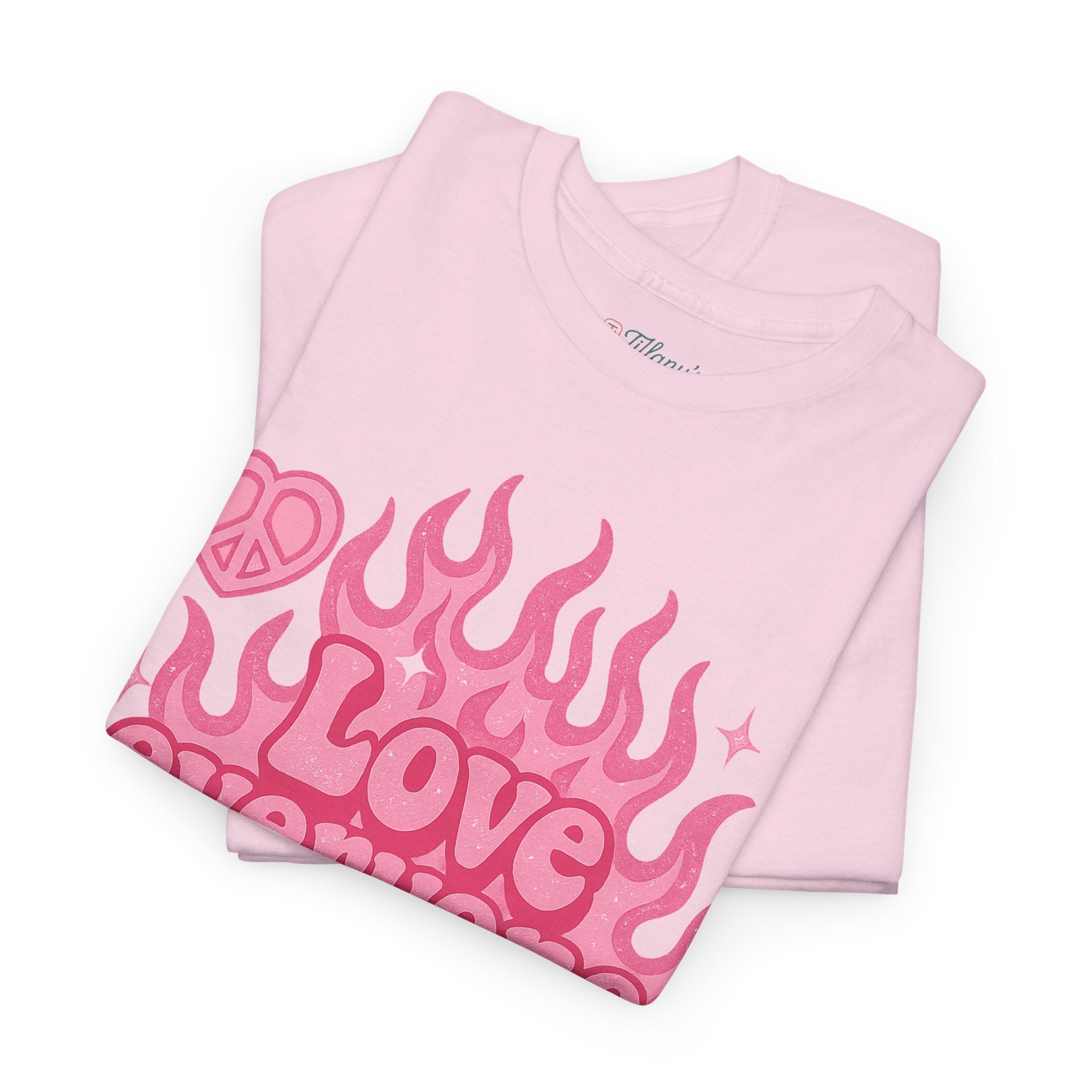Love Everyone Unisex Heavy Cotton Tee - Peace & Love Graphic T-Shirt Inclusivity Unisex