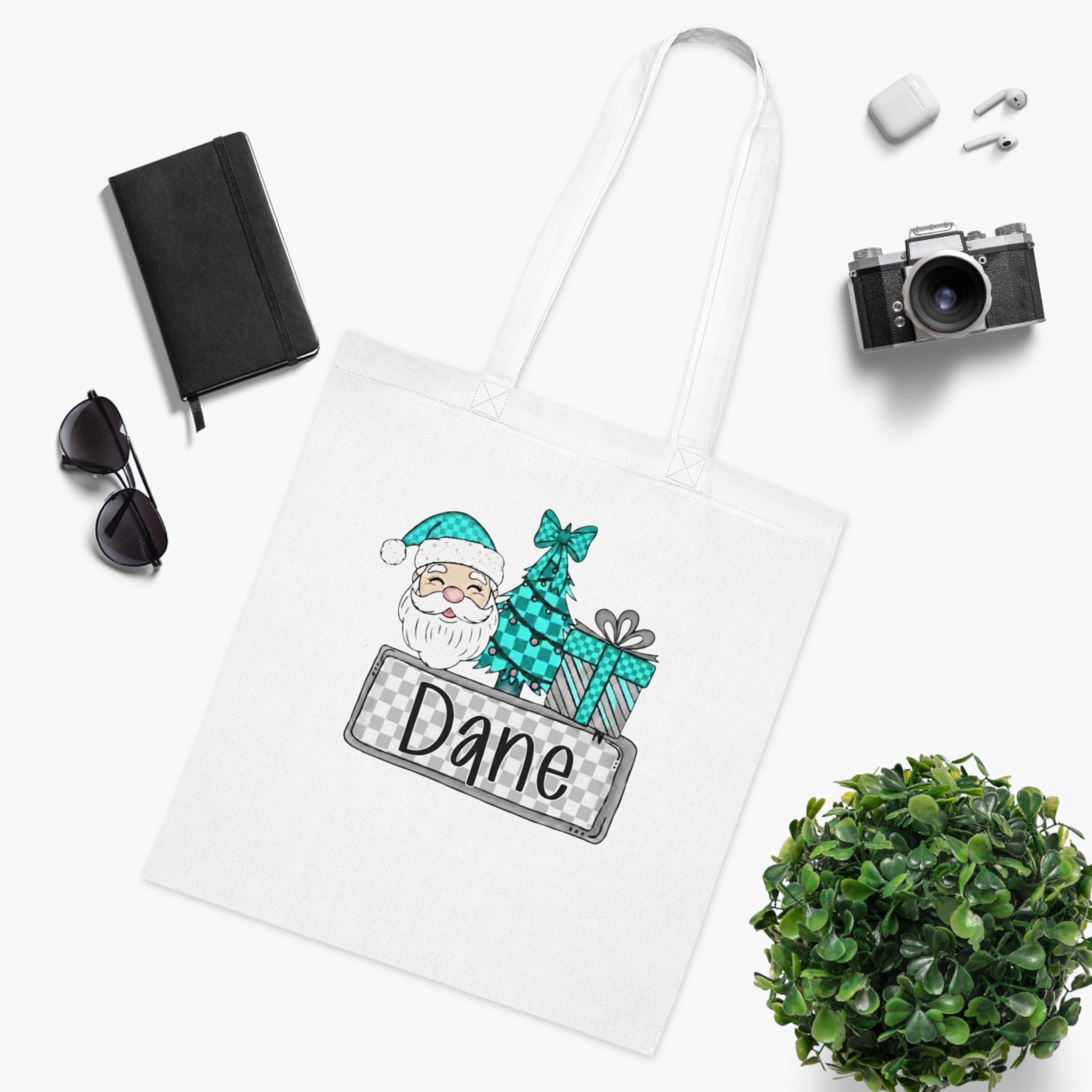 Personalized Christmas Cotton Tote