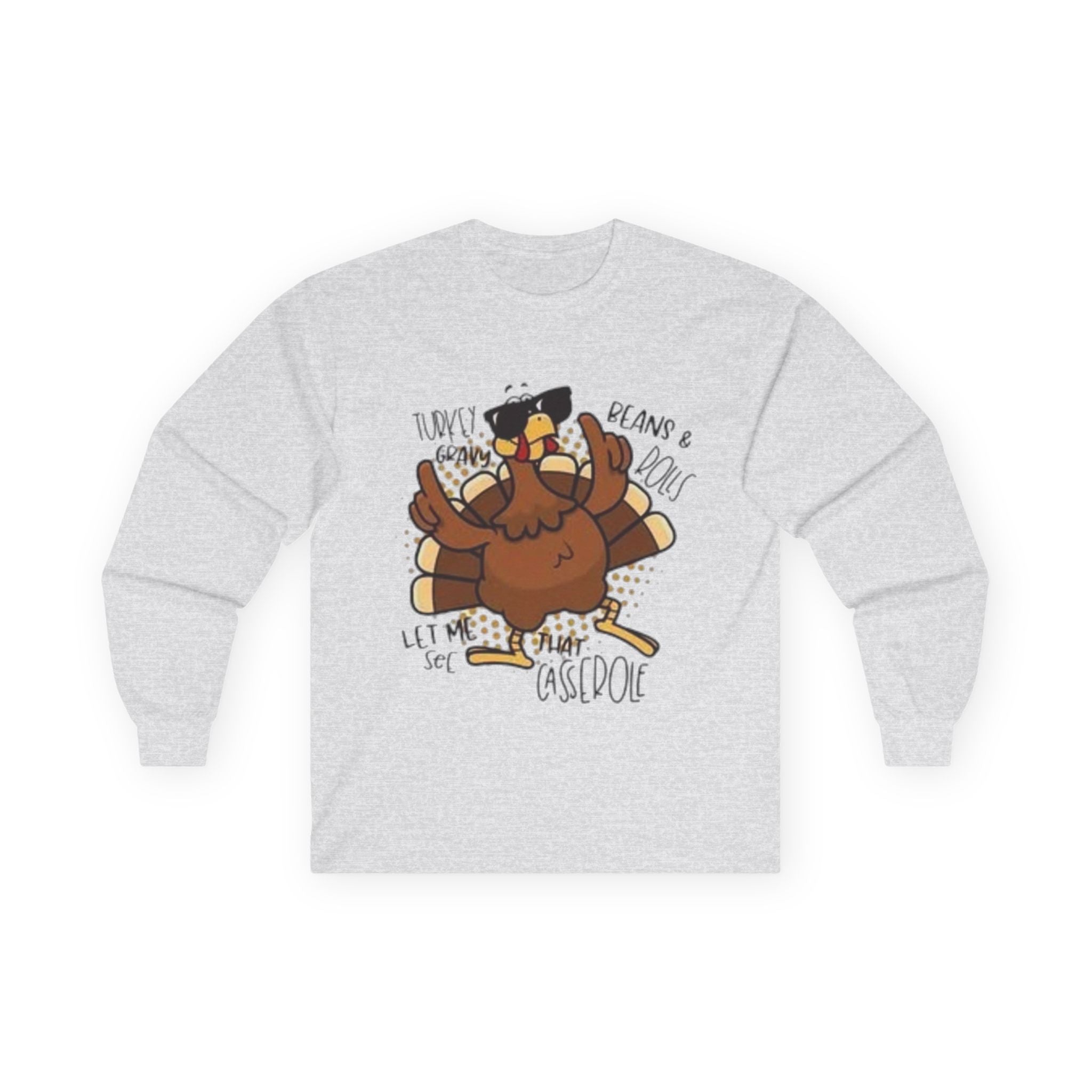 Lemme See That Casserole, Funny Thanksgiving Long Sleeve Tee, Casual Fall Clothing, Gift for Turkey Lovers, Unisex Holiday Apparel, Cute Thanksgiving Shirt, [...]