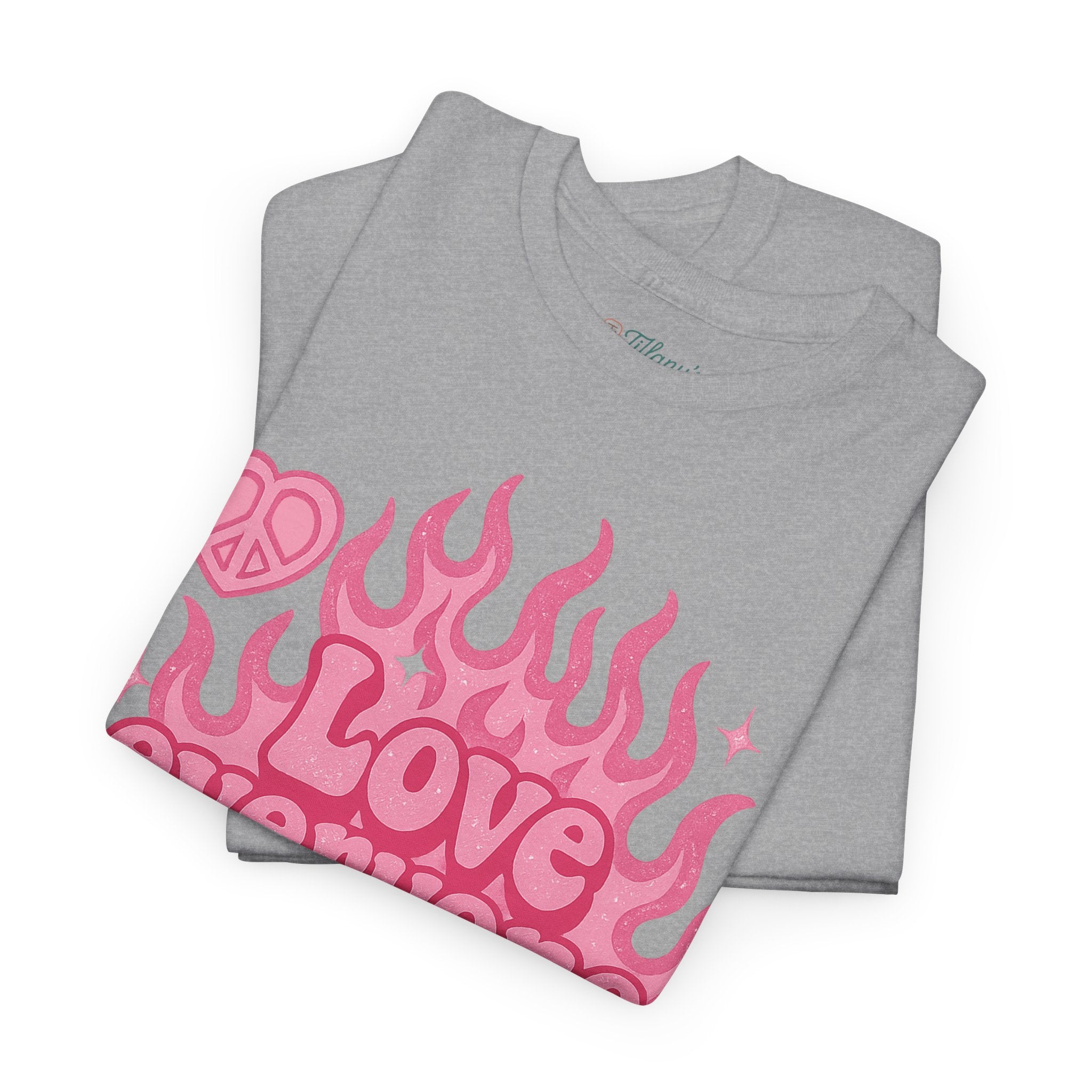 Love Everyone Unisex Heavy Cotton Tee - Peace & Love Graphic T-Shirt Inclusivity Unisex
