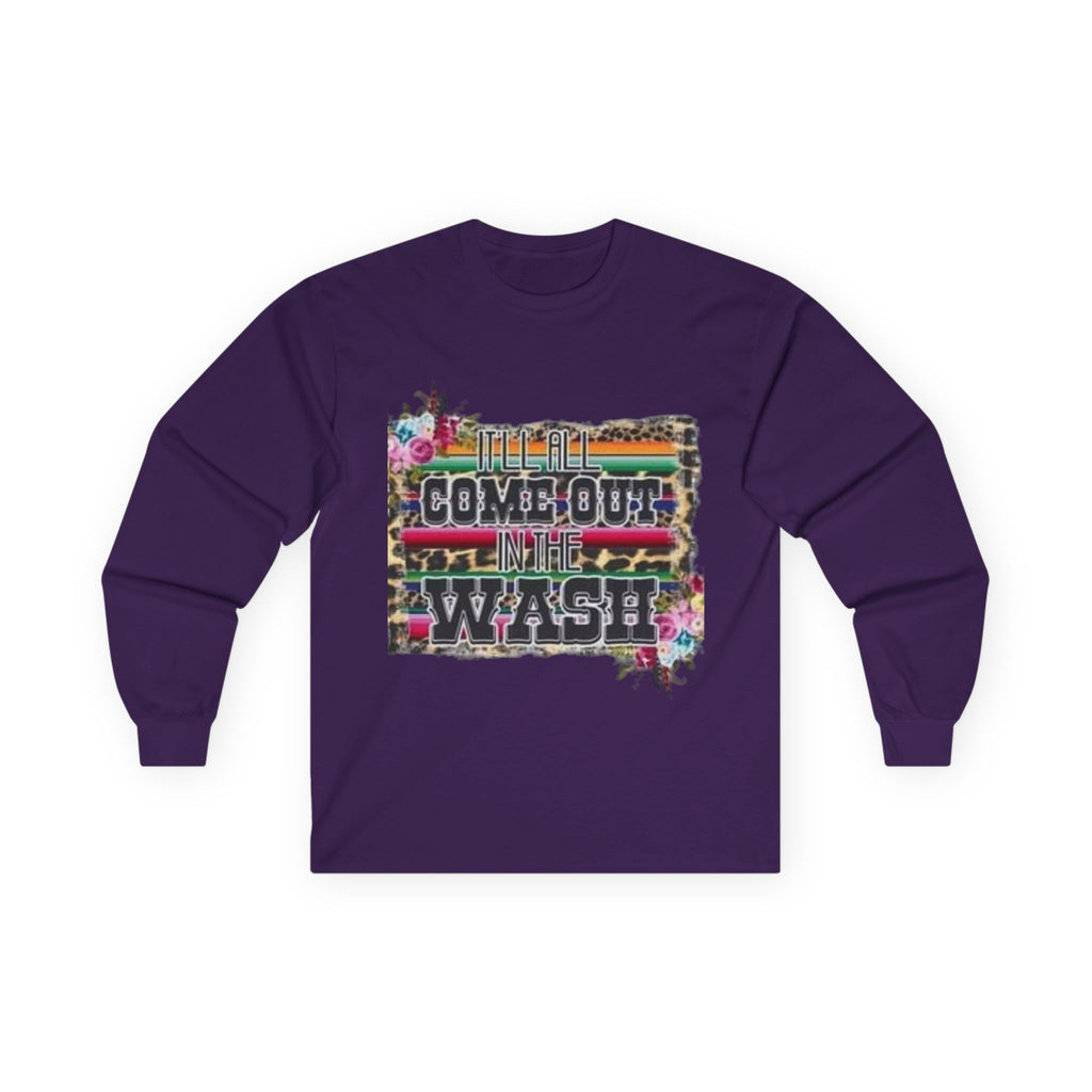 Cowgirl Vibes Long Sleeve Tee, Unisex Long Sleeve Shirt, Bohemian Graphic Tee, Western Style Top, Perfect Gift for Cowgirls