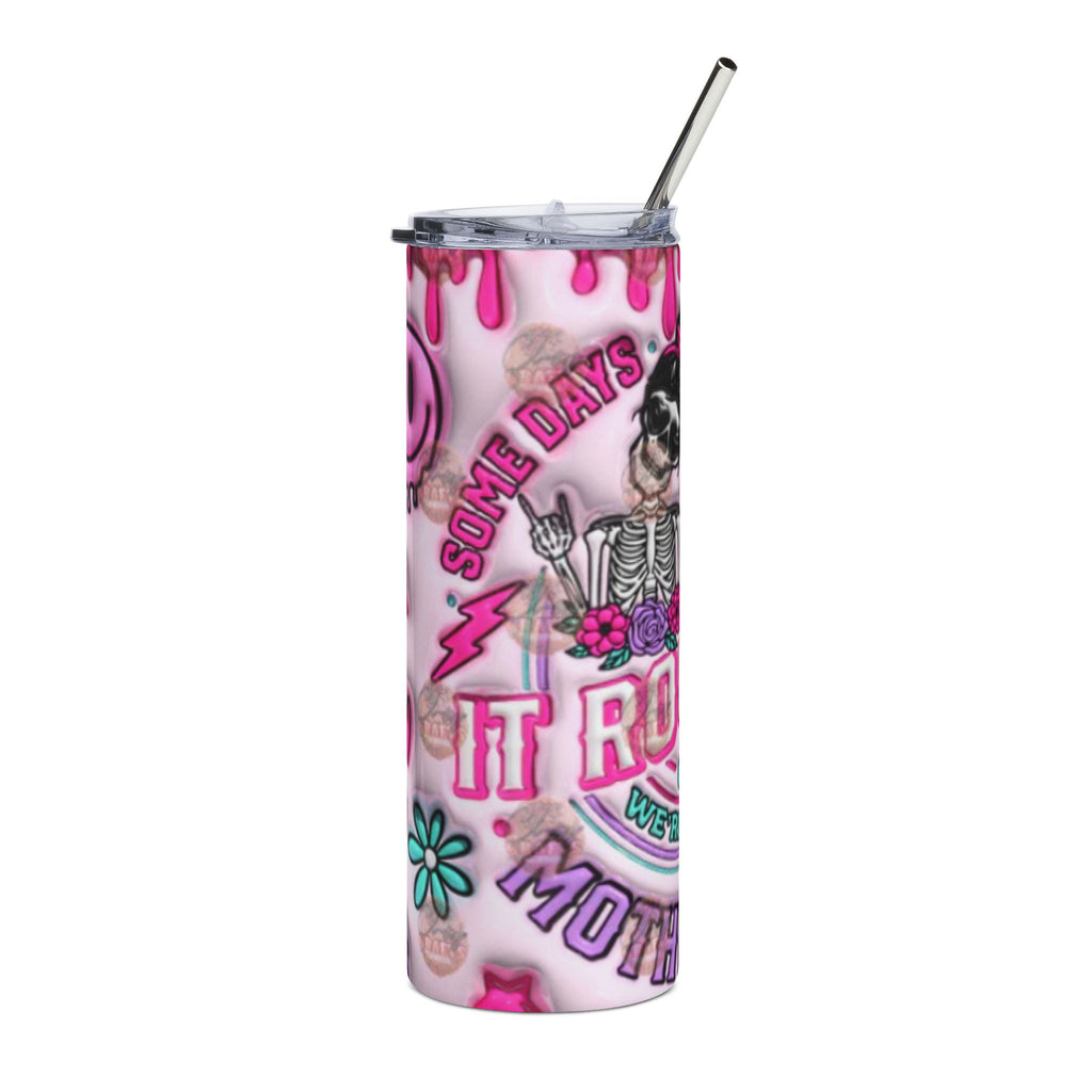 Glam Mom JunkCup Puffy Stainless Steel Tumbler - 20oz with Fun Quotes