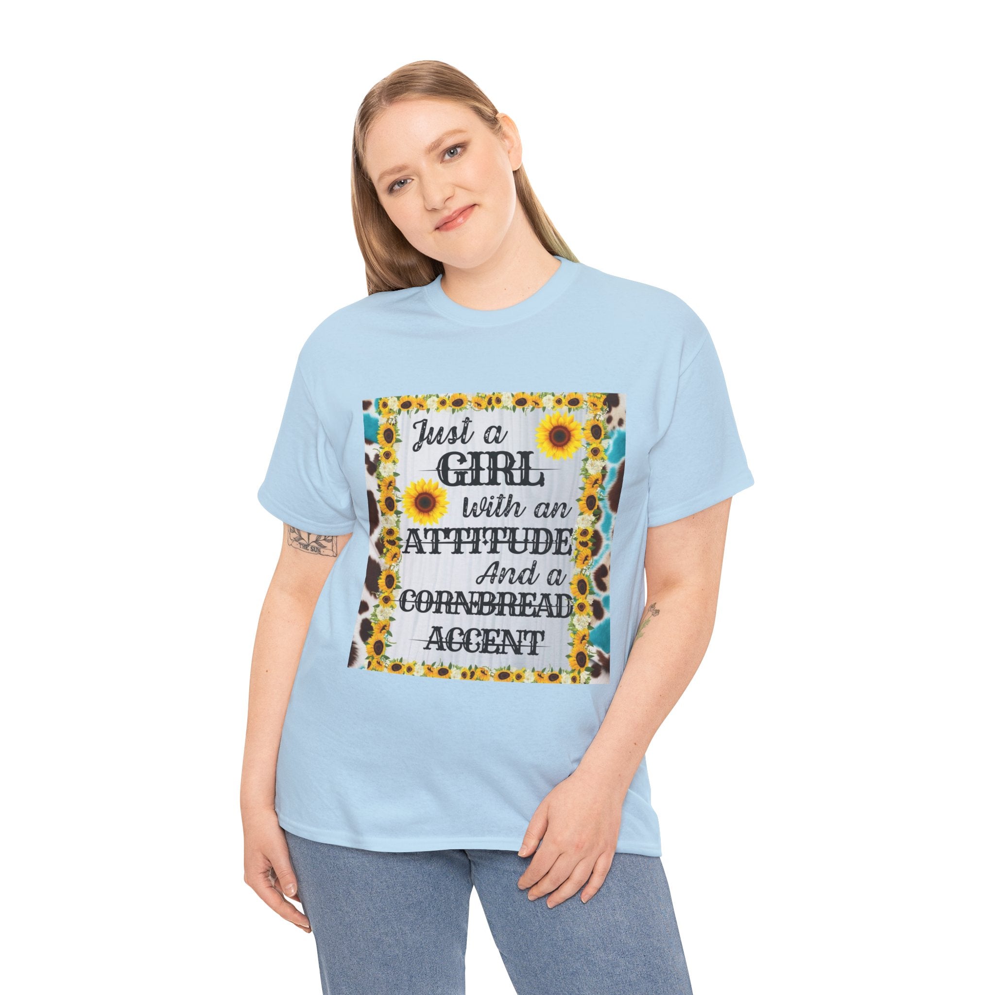 Sassy Attitude Tee - Unisex Heavy Cotton T-Shirt, Casual Wear, Gift for Her, Fun Graphic Top, Southern Charm Apparel