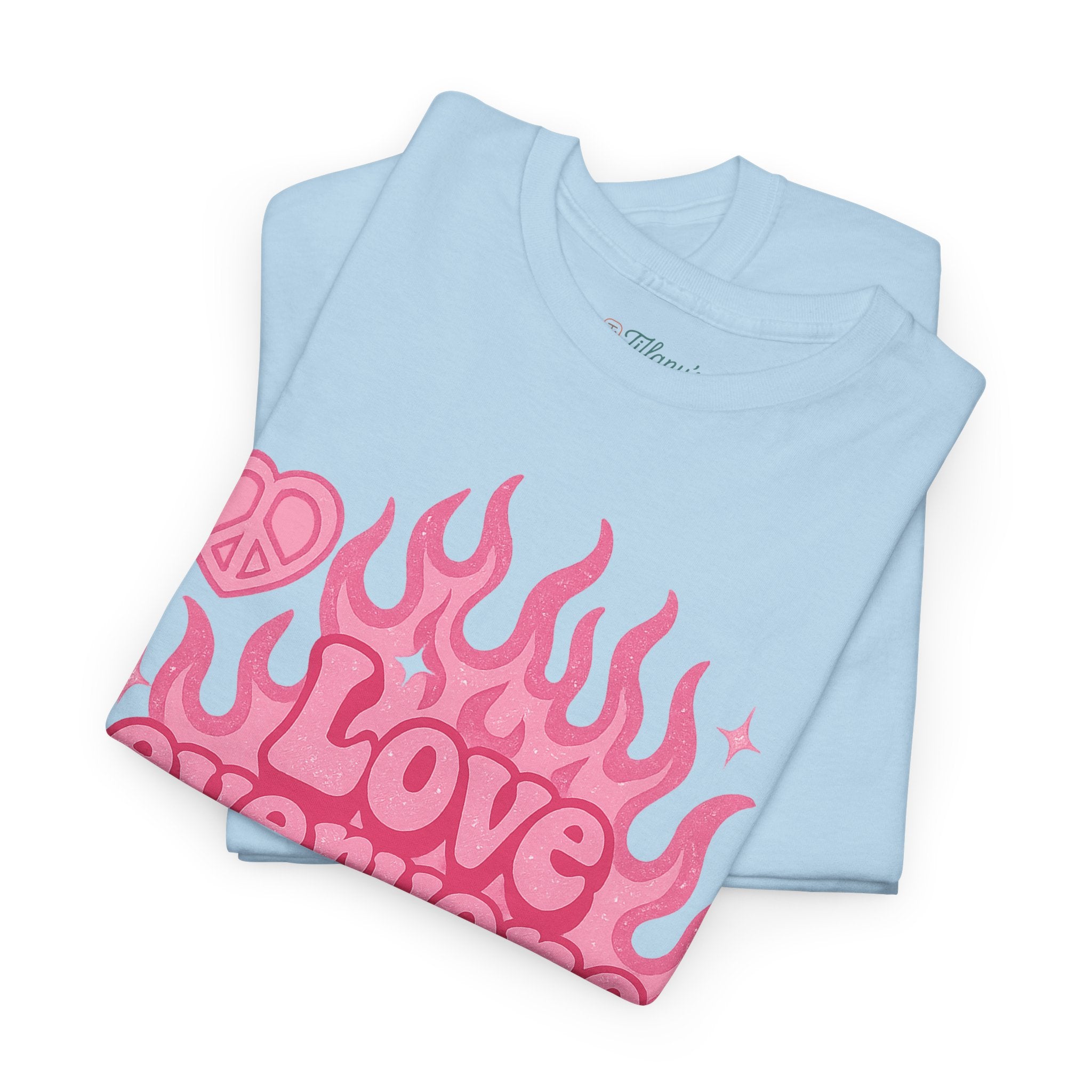 Love Everyone Unisex Heavy Cotton Tee - Peace & Love Graphic T-Shirt Inclusivity Unisex