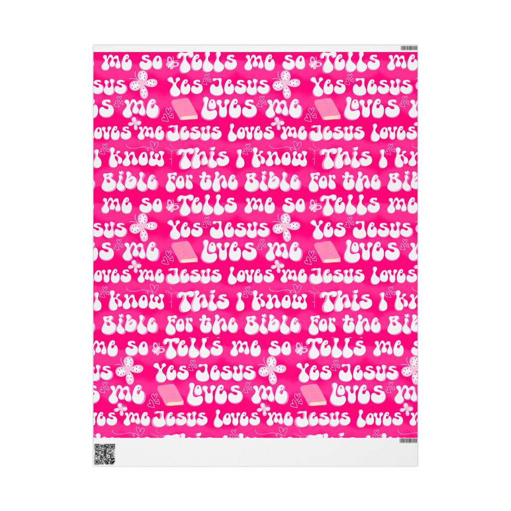 Colorful Christian Wrapping Paper - Jesus Loves Me Design