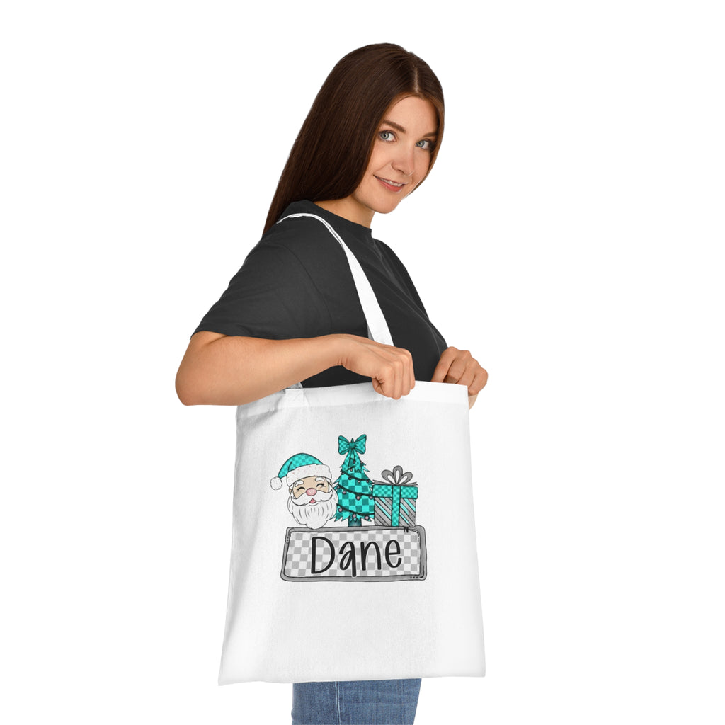 Personalized Christmas Cotton Tote