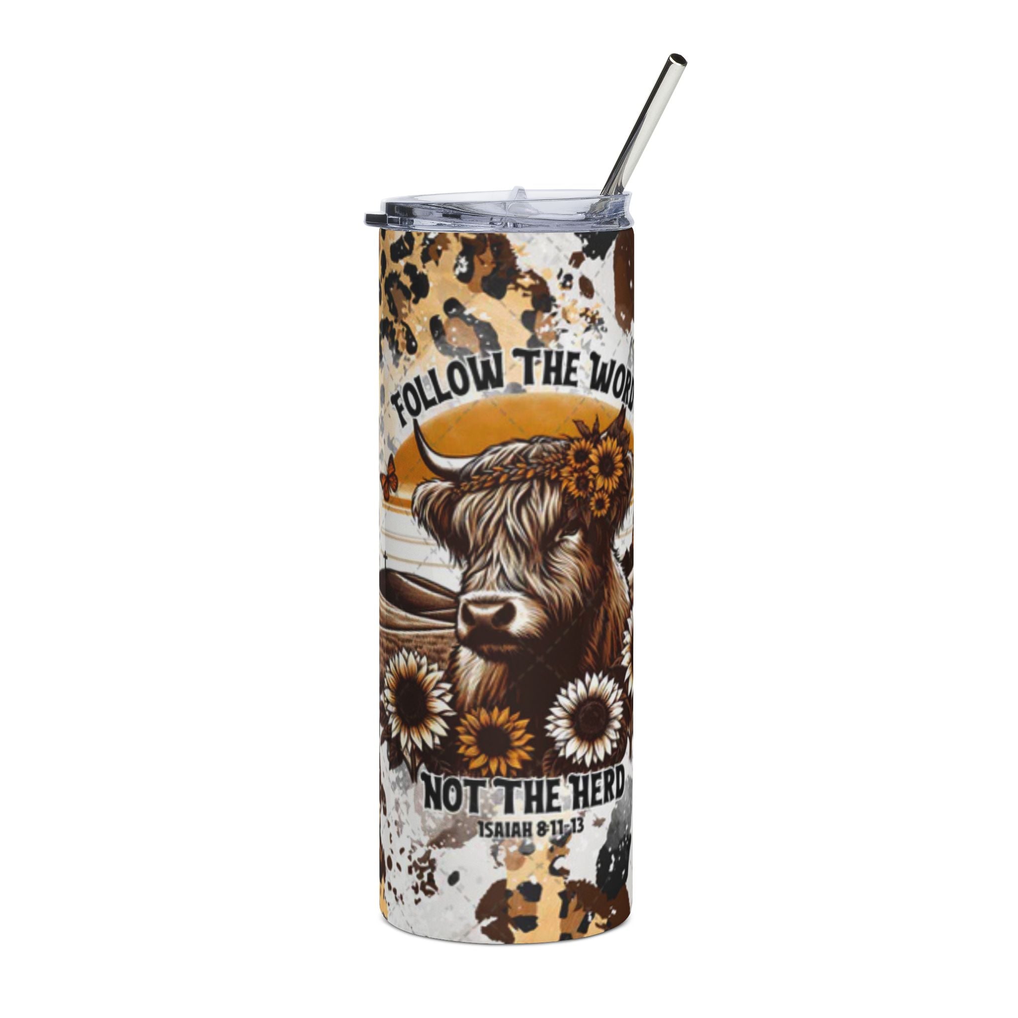 Follow the Word 20oz Leopard Print Tumbler