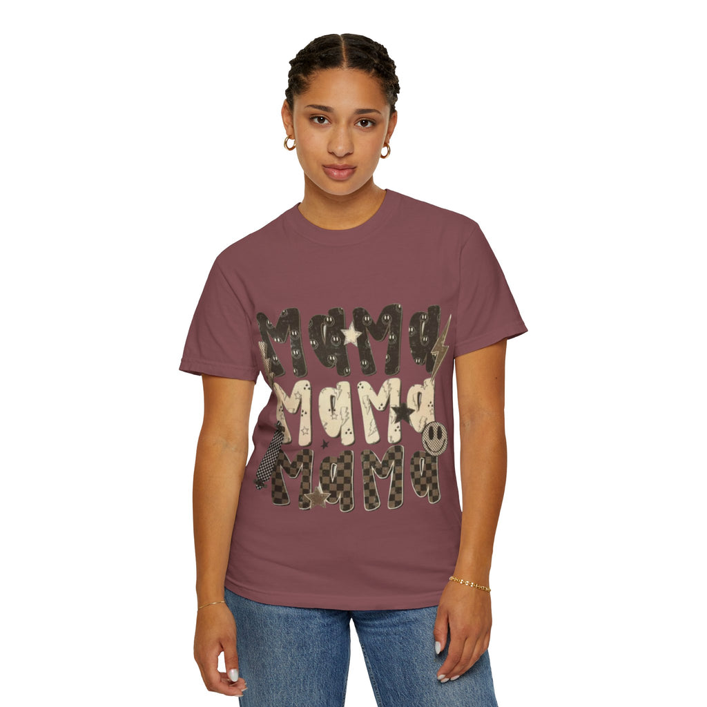 Mama Vibes Garment-Dyed T-shirt | Unisex Tee for Mother's Day, Birthday Gift, Casual Wear, Family Outings, Unique Style