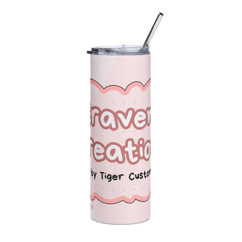 Personalized Pink Stainless Steel Tumbler - Cravens Creations Logo