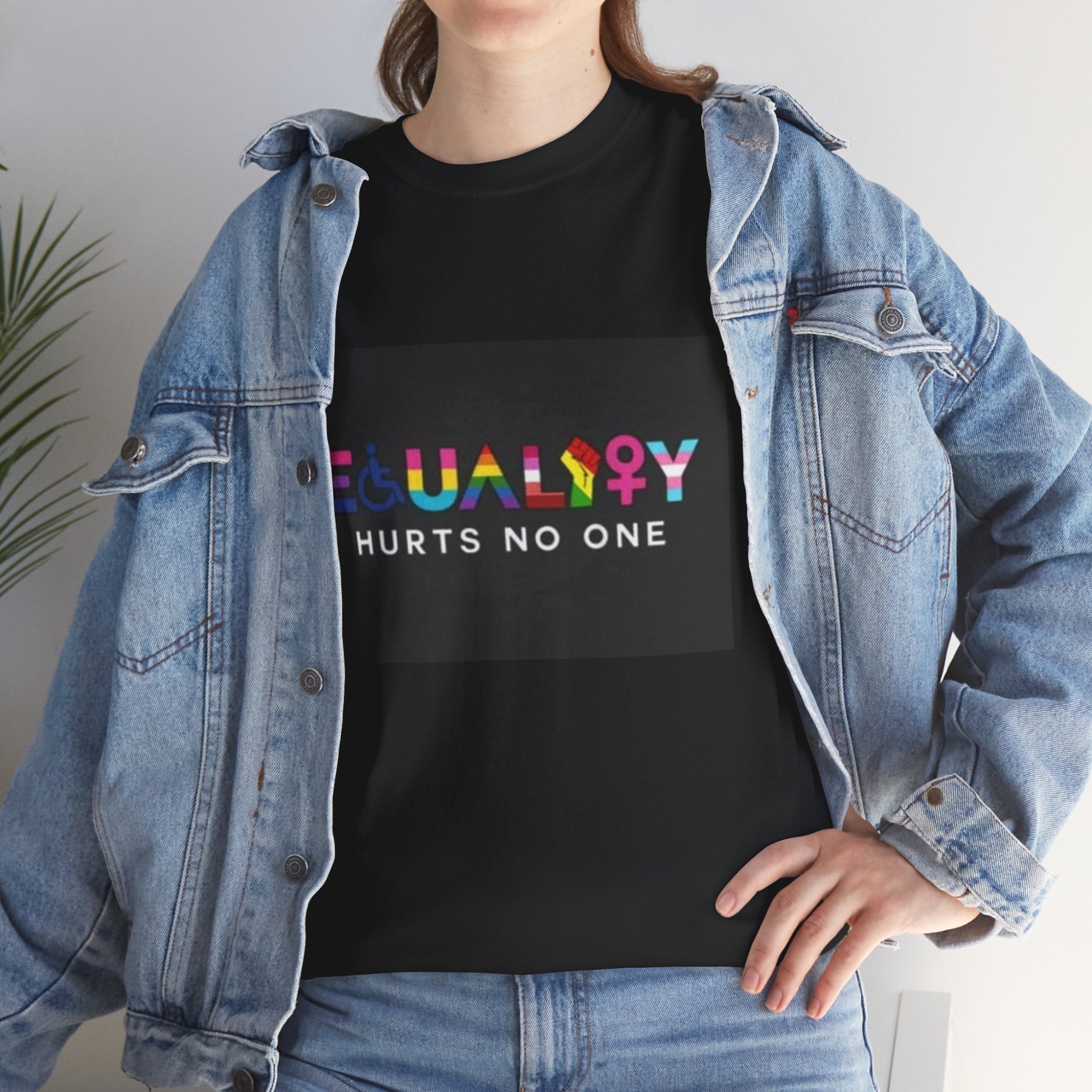 Equality Hurts No One T-Shirt - Unisex Heavy Cotton Tee for Pride and Activism Inclusivity Unisex