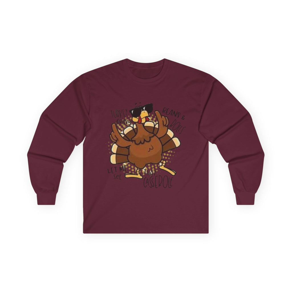 Lemme See That Casserole, Funny Thanksgiving Long Sleeve Tee, Casual Fall Clothing, Gift for Turkey Lovers, Unisex Holiday Apparel, Cute Thanksgiving Shirt, [...]