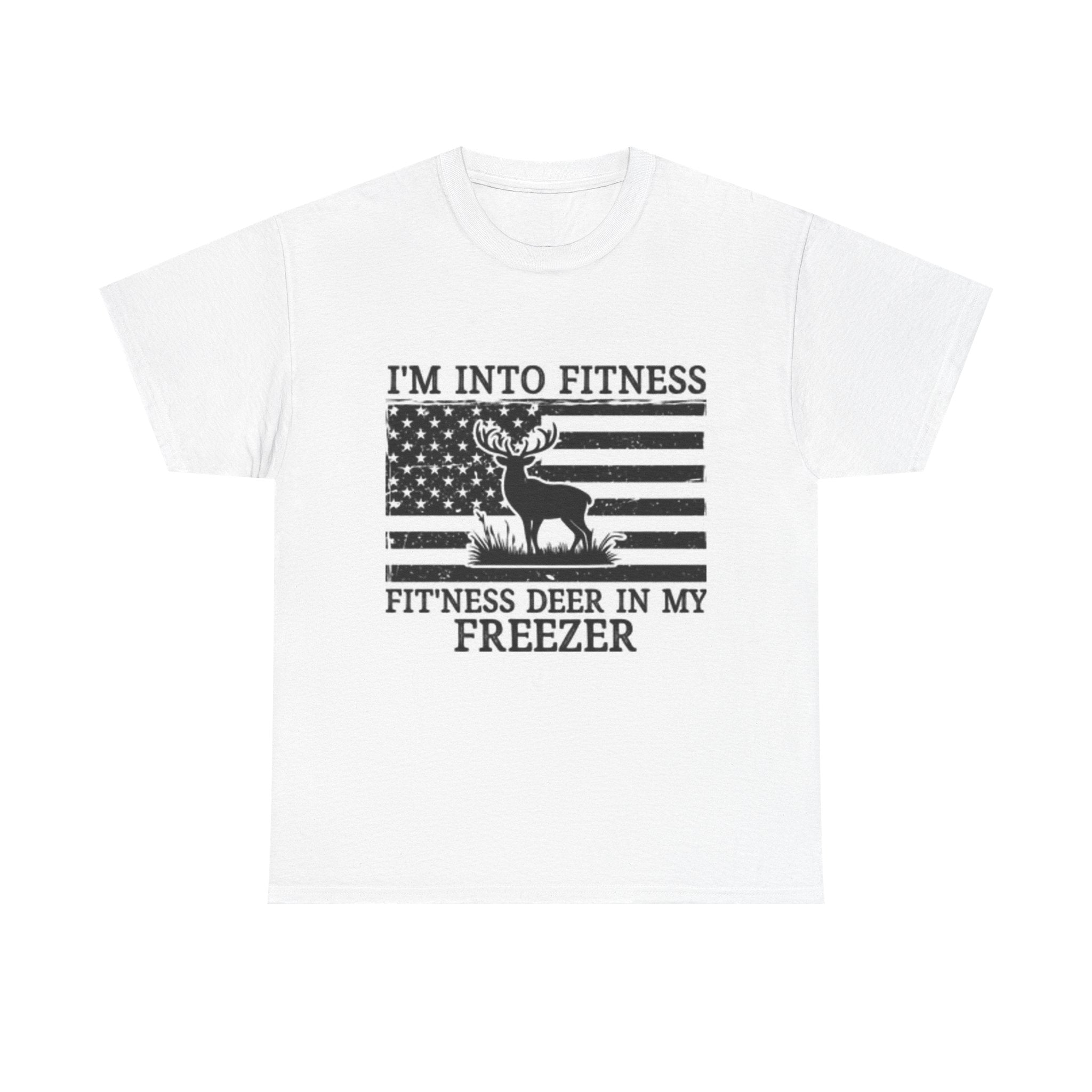 Funny Fitness Tee: I'm Into Fitness Deer in My Freezer, Unisex Cotton T-Shirt, Outdoor Enthusiast Gift, Hunting Apparel, Humorous [...]