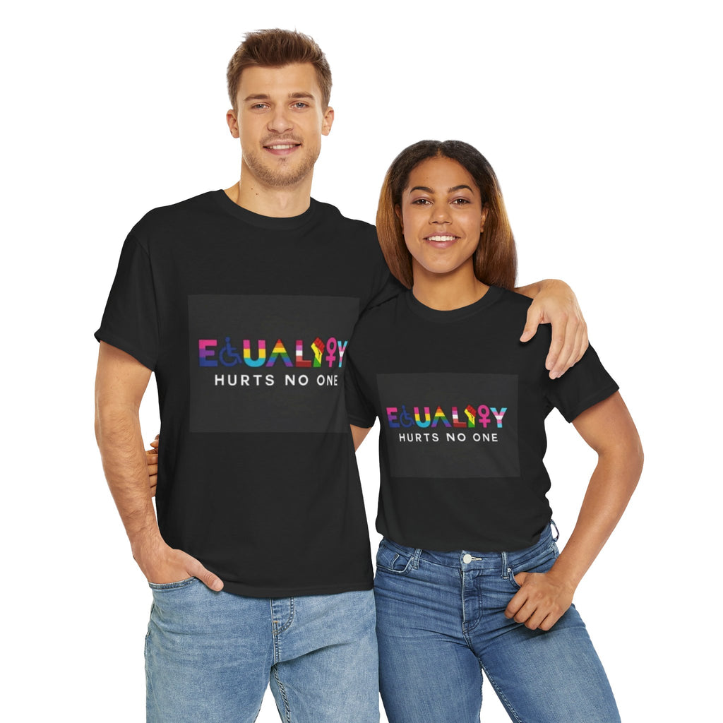 Equality Hurts No One T-Shirt - Unisex Heavy Cotton Tee for Pride and Activism Inclusivity Unisex