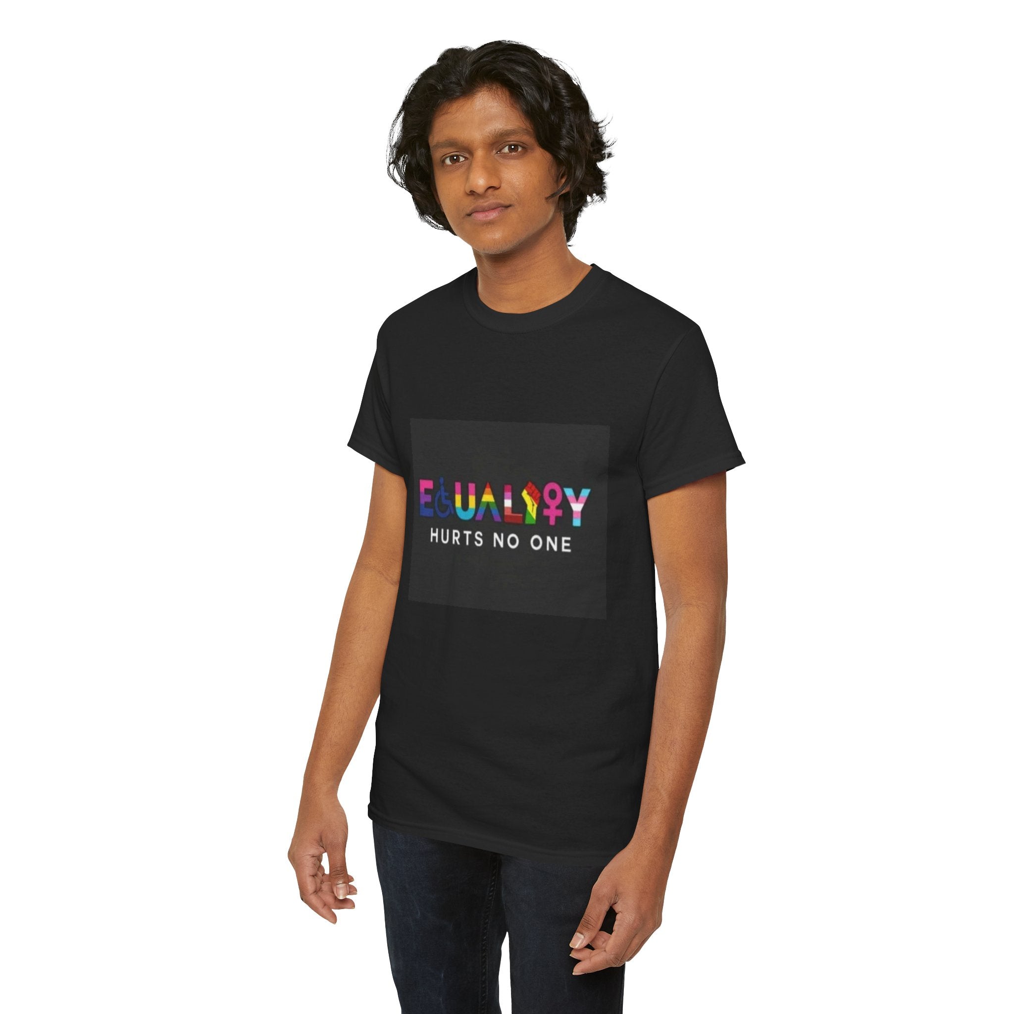 Equality Hurts No One T-Shirt - Unisex Heavy Cotton Tee for Pride and Activism Inclusivity Unisex